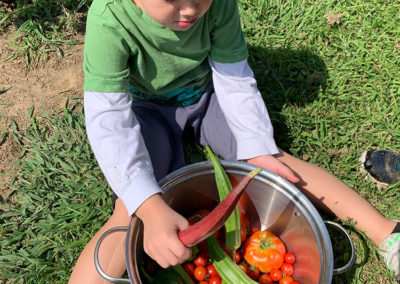 children learning outdoors