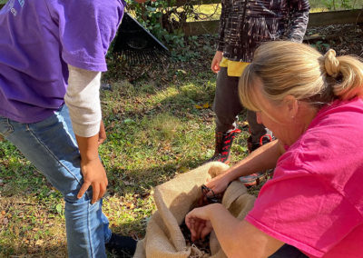 children learning outdoors